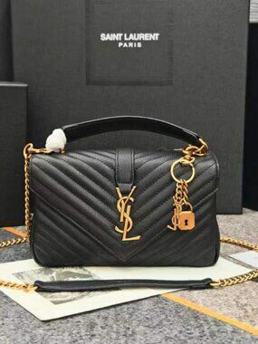 YSL College Medium Quilted Leather Shoulder Bag